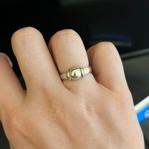 Cape cod silver ball ring